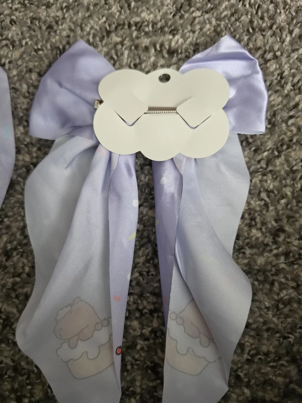 Fashion Jewelry Lavender Cupcake Bear Hair Bows